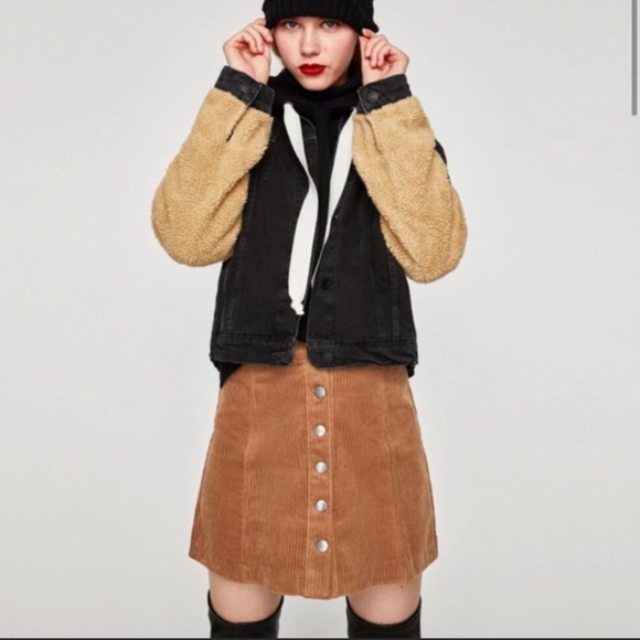 Zara Dresses & Skirts - Zara Tan/Brown Corduroy Mini skirt